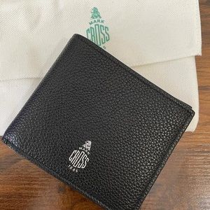 SOLD Mark Cross Bi Fold Leather wallet - brand new with dust bag